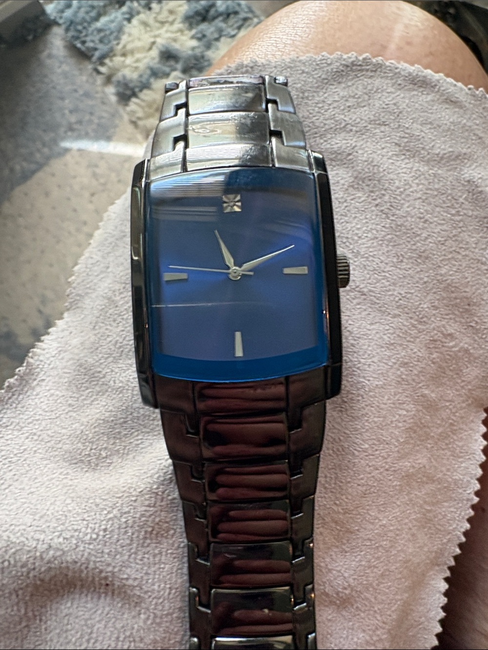 Vintage Y2K Avenue Blue Dial Gunmetal Quartz Watch Japan Movement